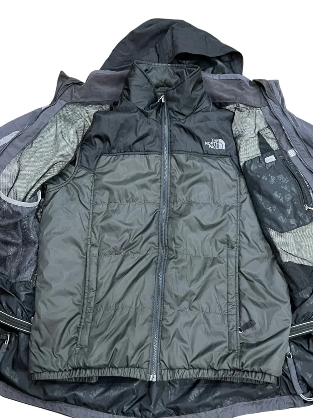 North Face Triclimate 3-in-1 Snow Jacket, Black Gray, XL